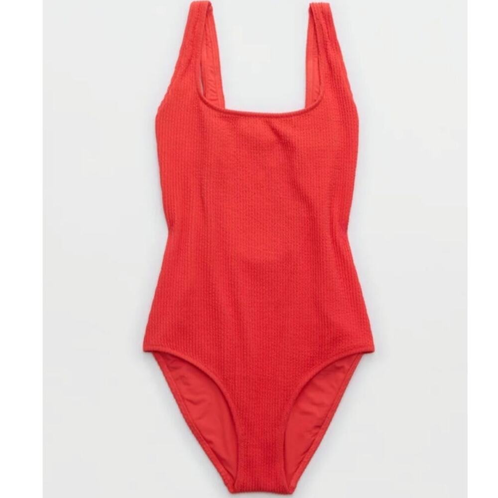 Aerie crinkle scoop full coverage one piece swimsuit size XXL